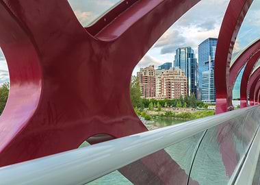 Peace Bridge view of Calgary skyline