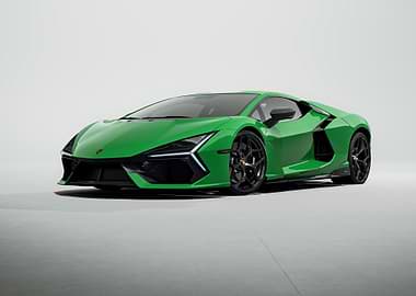 green lamborghini revuelto verde mantis