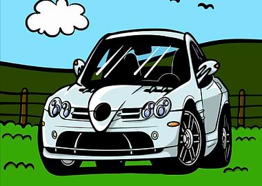 Cartoon Coupe Car illustration