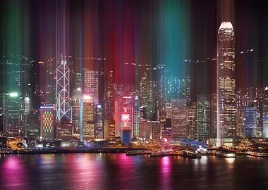 hong kong skyline at night