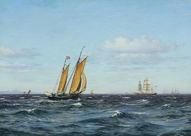 Sailing Ships on the Open Sea
