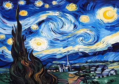 Starry Night Painting