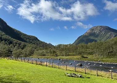 Scenic River Valley Landscape