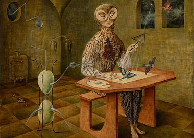 Surreal Owl Artist Painting Birds remedios varo