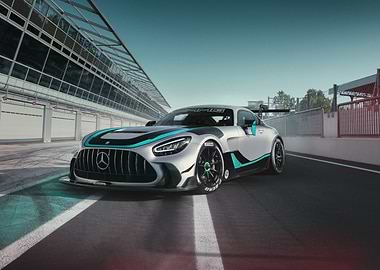 Mercedes-AMG GT3 Race Car on Track