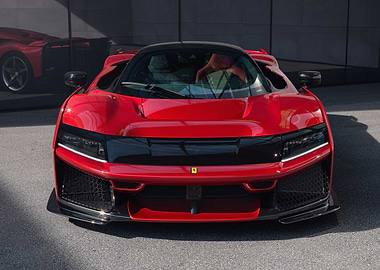 Red Ferrari F80 Front View