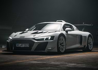White Audi R8 Race Car