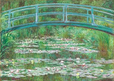 Monet's Water Lilies and Japanese Bridge by claude monet