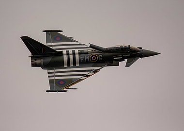 Eurofighter Typhoon with Spitfire camouflage in Flight