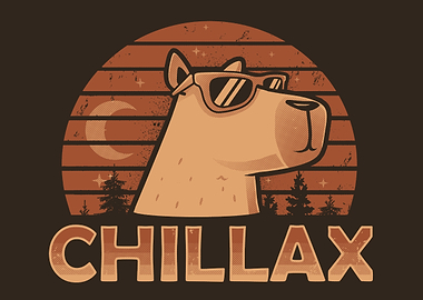 Chilax Capybara – Chill Sunglasses Capybara Art