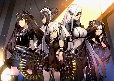 PGirls with Guns Illustration