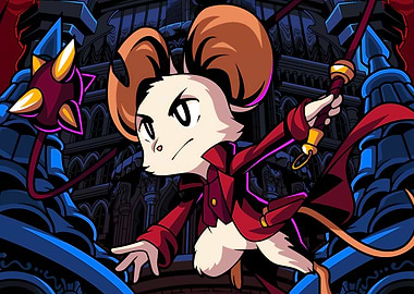 Mouse Warrior in Castle Setting