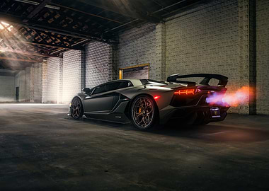 Lamborghini Aventador SVJ Flames