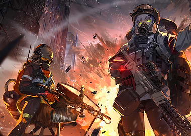 Soldiers in Post-Apocalyptic Setting