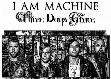 Three Days Grace band monochrome portrait