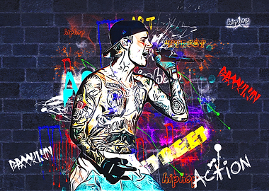 Justin Bieber Graffiti Art
