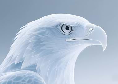 Monochromatic Glass Eagle Portrait