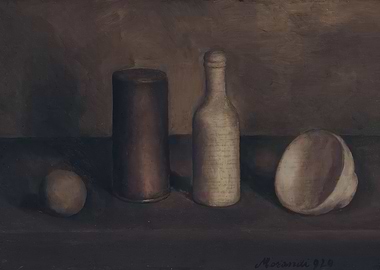 Morandi Still Life with Bottle and Can