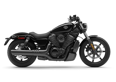 Black Harley-Davidson Motorcycle on White Background