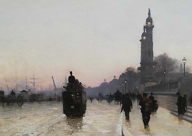 London Street Scene Painting