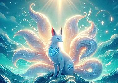 Nine-tailed Fox Fantasy Animal
