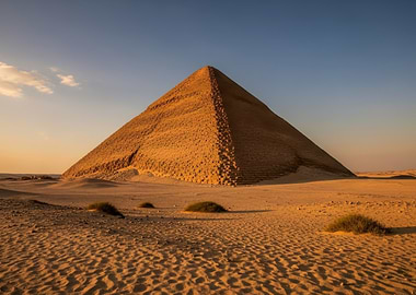 Bent Pyramid in the Egyptian Desert