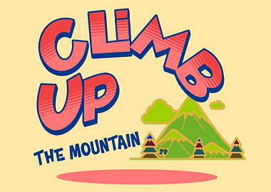 Climb Up the Mountain Illustration