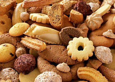Pile of Assorted Cookies and Biscuits