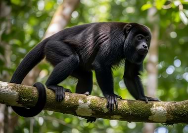 Howler Monkey on a Branch