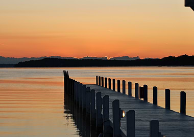 Lake Geneva at Sunrise