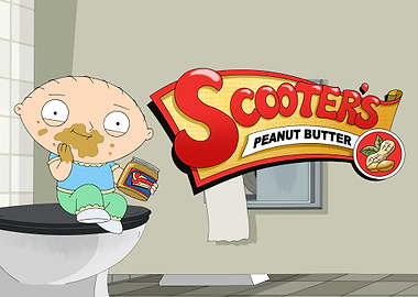 Stewie Griffin with Peanut Butter