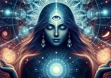 Mystic Woman with Third Eye