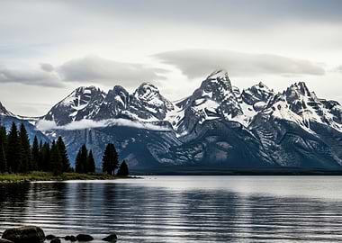 Grand Teton Mountain Range Landscape