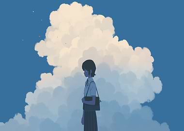Girl with Clouds