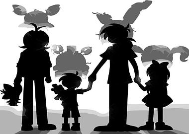 Five Nights at Freddy's Family Silhouette