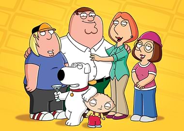 Family Guy Cartoon Characters Portrait