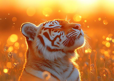 Tiger in Golden Sunlight