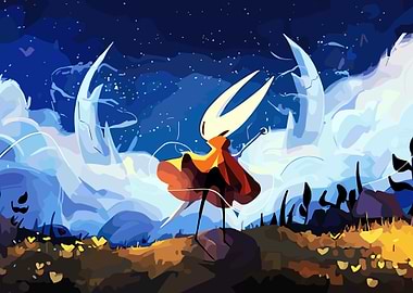 Hornet from Hollow Knight digital art