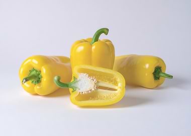Yellow Bell Peppers Still Life