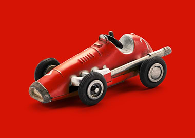 Vintage Red Toy Race Car