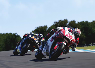 Motorcycle Racing on Track