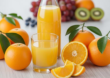Fresh Orange Juice Still Life