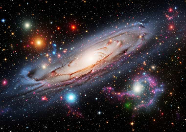 Andromeda Galaxy in Deep Space