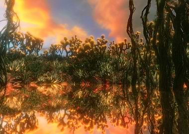 Desert Landscape with Joshua Trees