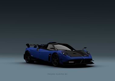 Blue Pagani Huayra BC Car