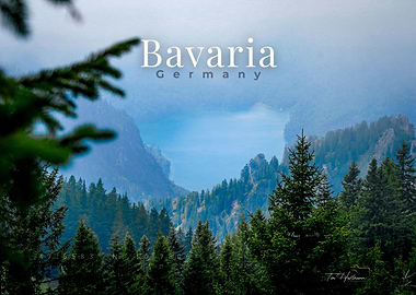 Bavaria, Germany: Mountain and Forest View