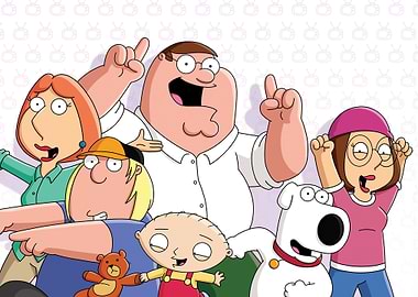 Family Guy Cartoon Characters Group Shot