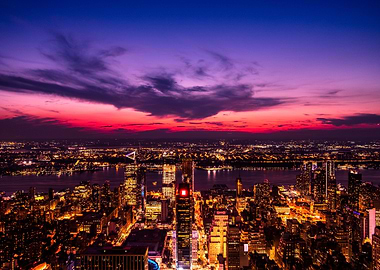 new york city at dusk