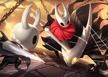 Hollow Knight Characters in Battle