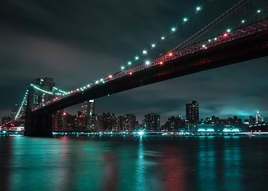 brooklyn bridge at night